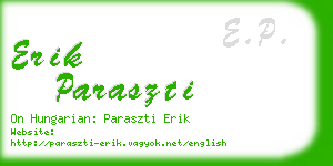 erik paraszti business card